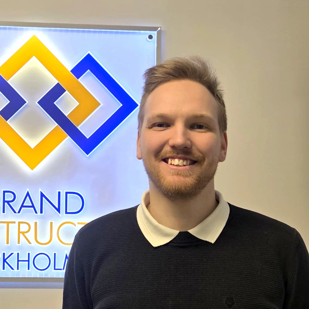 Morgan, projektledare på Grand Construction